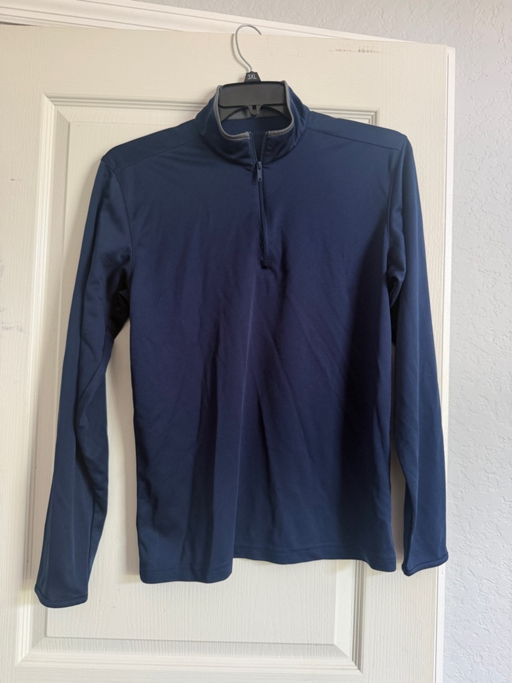 Port Authority Navy and Charcoal Quarter-Zip Pullover